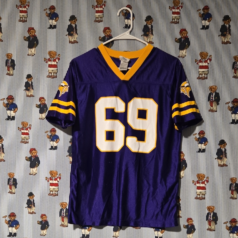 Minnesota Vikings Jared Allen #69 football jersey Kids Xl 16-18 Purple Gold NFL
